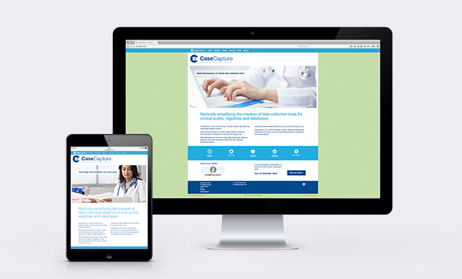 Croydon Graphic Design - Website design for Casecapture - medical data specialists, Croydon, Surrey, UK