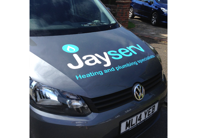 Croydon Logo Design for Jayserv Heating and Plumbing van by The Pea Green Boat Design, Croydon, Surrey, London