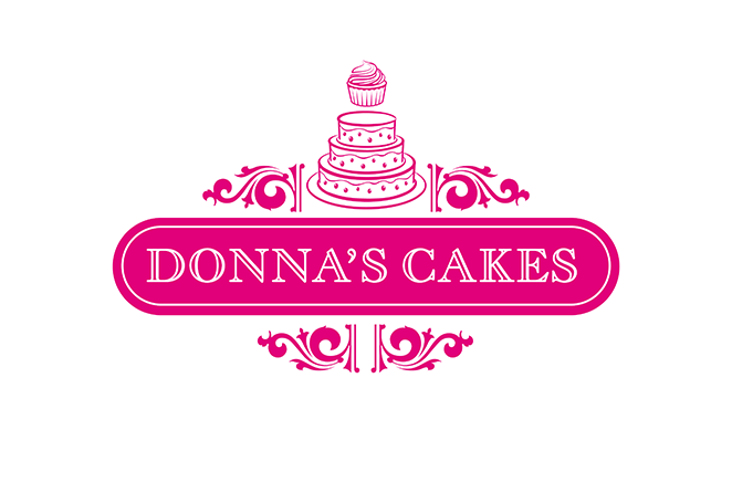 Logo Design for startups and small businesses in Croydon, surrey, london - Logo design for Donnas cakes by The Pea Green Boat Design, Croydon, Surrey