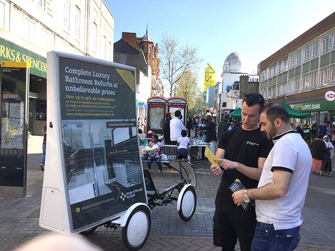 Croydon Bike Advertising for Croydon Based Building Company by The Pea Green Boat Design, Croydon, Surrey, London