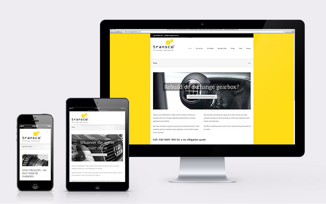 Croydon Website design for Gearbox Company by The Pea Green Boat Design, Croydon, Surrey, London