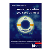 RCN Recruitment Advertising by The Pea Green Boat Design, Croydon, Surrey, London
