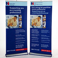 Roll-up Banner Design for RCN by The Pea Green Boat Design, Croydon, Surrey, London