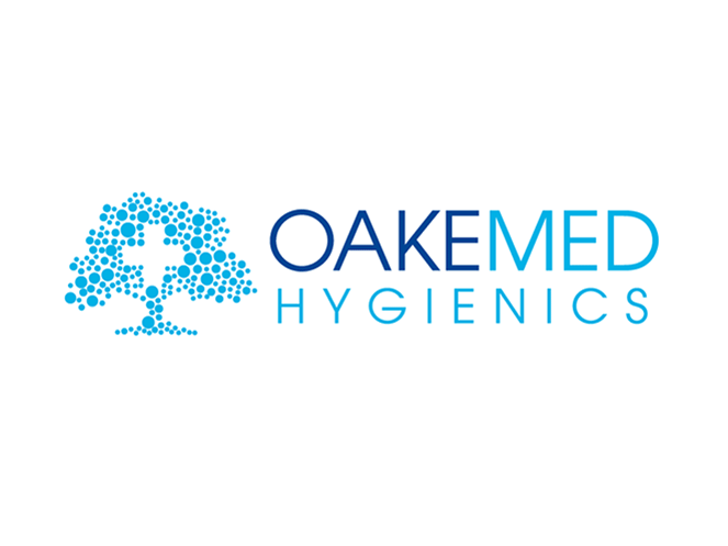 Oakemed Hygienics Logo Design by The Pea Green Boat Design, Croydon, Surrey, London