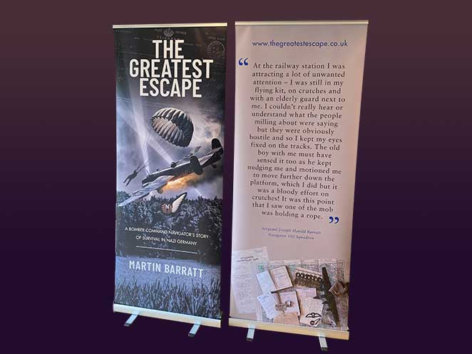 book launch display banners